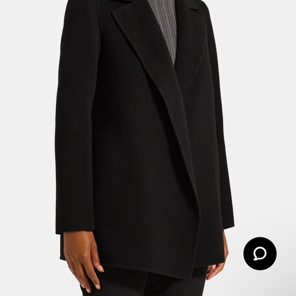 Theory Open Front Coat in Double-Face Wool-Cashmere - Picture 3 of 4
